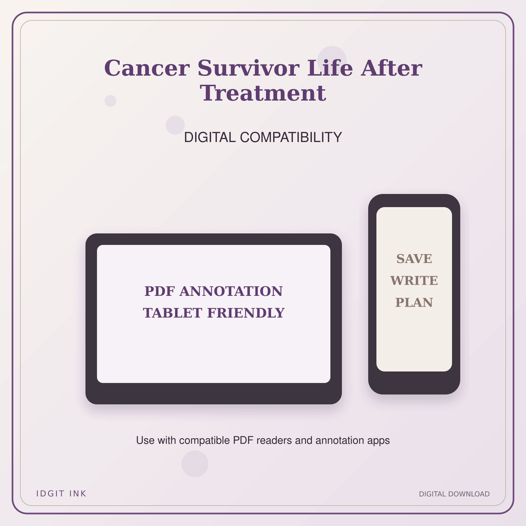 Idgit Ink Cancer Survivor Life After Treatment deluxe journal and planner bundle — tablet and pdf annotation compatibility