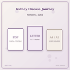 Idgit Ink Kidney Disease Journey deluxe journal and planner bundle — digital formats and available page sizes