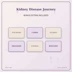 Idgit Ink Kidney Disease Journey deluxe journal and planner bundle — included digital stickers and cards