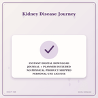Idgit Ink Kidney Disease Journey deluxe journal and planner bundle — instant download and no physical product notice