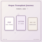 Idgit Ink Organ Transplant Journey deluxe journal and planner bundle — digital formats and available page sizes