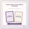 Idgit Ink Organ Donor & Recipient Gratitude deluxe journal and planner bundle — primary bundle cover showing both deluxe products