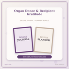 Idgit Ink Organ Donor & Recipient Gratitude deluxe journal and planner bundle — primary bundle cover showing both deluxe products