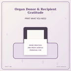 Idgit Ink Organ Donor & Recipient Gratitude deluxe journal and planner bundle — home and professional printing information