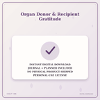Idgit Ink Organ Donor & Recipient Gratitude deluxe journal and planner bundle — instant download and no physical product notice