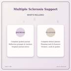 Idgit Ink Multiple Sclerosis Support deluxe journal and planner bundle — complete journal and planner bundle contents