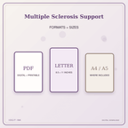Idgit Ink Multiple Sclerosis Support deluxe journal and planner bundle — digital formats and available page sizes