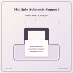 Idgit Ink Multiple Sclerosis Support deluxe journal and planner bundle — home and professional printing information