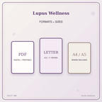 Idgit Ink Lupus Wellness deluxe journal and planner bundle — digital formats and available page sizes