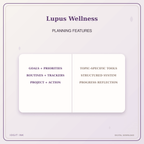Idgit Ink Lupus Wellness deluxe journal and planner bundle — planner organization and planning features