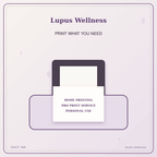 Idgit Ink Lupus Wellness deluxe journal and planner bundle — home and professional printing information