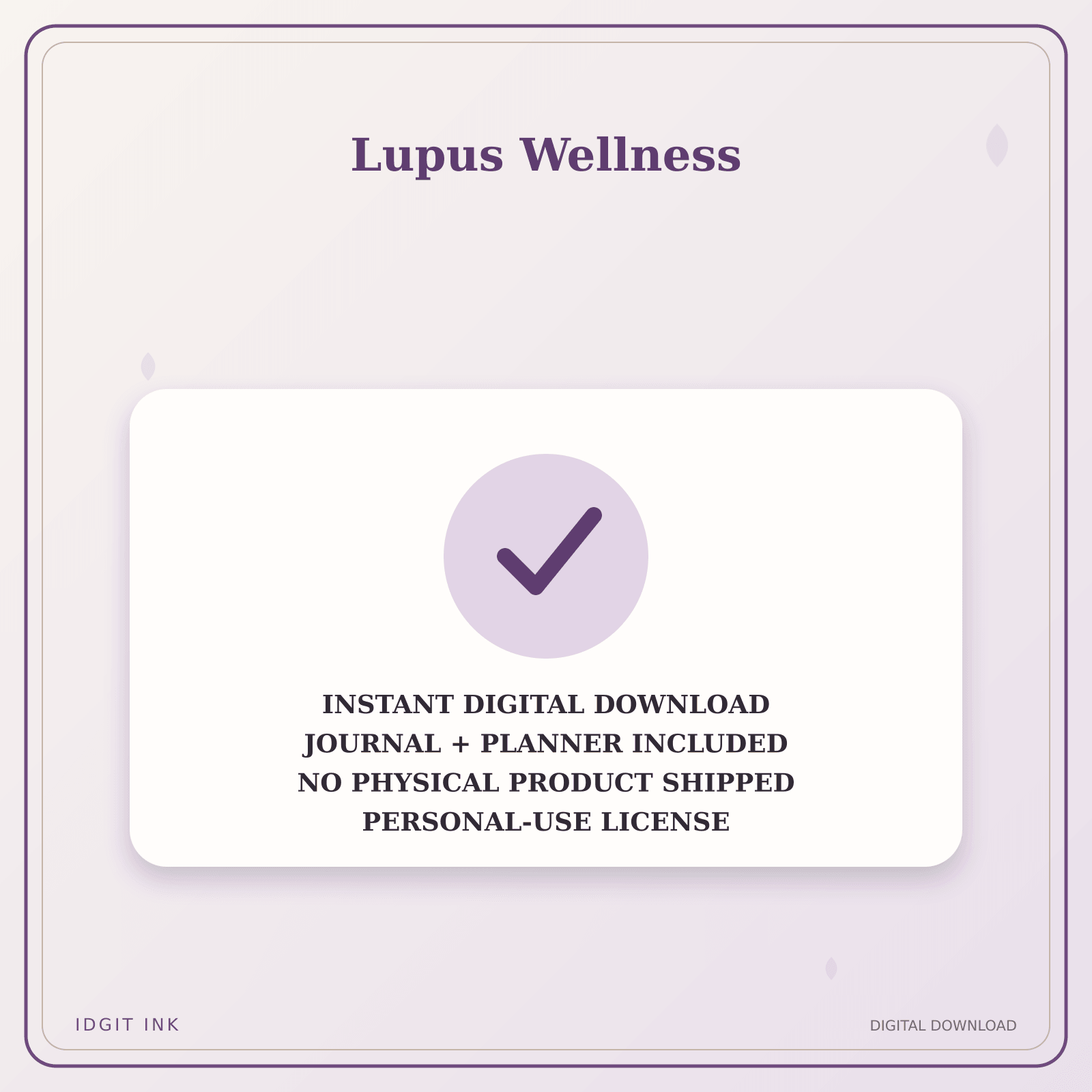Idgit Ink Lupus Wellness deluxe journal and planner bundle — instant download and no physical product notice