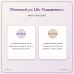 Idgit Ink Fibromyalgia Life Management deluxe journal and planner bundle — complete journal and planner bundle contents