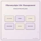 Idgit Ink Fibromyalgia Life Management deluxe journal and planner bundle — included digital stickers and cards