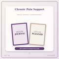 Idgit Ink Chronic Pain Support deluxe journal and planner bundle — primary bundle cover showing both deluxe products