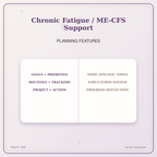 Idgit Ink Chronic Fatigue / ME-CFS Support deluxe journal and planner bundle — planner organization and planning features