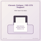 Idgit Ink Chronic Fatigue / ME-CFS Support deluxe journal and planner bundle — home and professional printing information