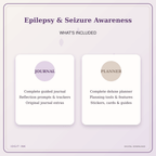 Idgit Ink Epilepsy & Seizure Awareness deluxe journal and planner bundle — complete journal and planner bundle contents
