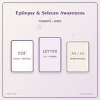 Idgit Ink Epilepsy & Seizure Awareness deluxe journal and planner bundle — digital formats and available page sizes
