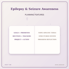 Idgit Ink Epilepsy & Seizure Awareness deluxe journal and planner bundle — planner organization and planning features