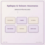 Idgit Ink Epilepsy & Seizure Awareness deluxe journal and planner bundle — included digital stickers and cards