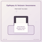 Idgit Ink Epilepsy & Seizure Awareness deluxe journal and planner bundle — home and professional printing information