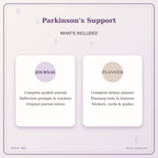 Idgit Ink Parkinson's Support deluxe journal and planner bundle — complete journal and planner bundle contents