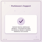 Idgit Ink Parkinson's Support deluxe journal and planner bundle — instant download and no physical product notice
