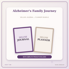 Idgit Ink Alzheimer's Family Journey deluxe journal and planner bundle — primary bundle cover showing both deluxe products