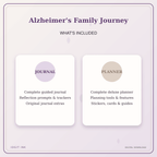 Idgit Ink Alzheimer's Family Journey deluxe journal and planner bundle — complete journal and planner bundle contents