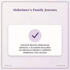 Idgit Ink Alzheimer's Family Journey deluxe journal and planner bundle — instant download and no physical product notice