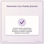 Idgit Ink Dementia Care Family Journal deluxe journal and planner bundle — instant download and no physical product notice