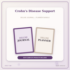Idgit Ink Crohn's Disease Support deluxe journal and planner bundle — primary bundle cover showing both deluxe products