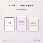 Idgit Ink Crohn's Disease Support deluxe journal and planner bundle — digital formats and available page sizes