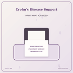 Idgit Ink Crohn's Disease Support deluxe journal and planner bundle — home and professional printing information