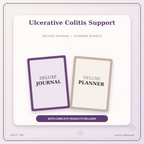 Idgit Ink Ulcerative Colitis Support deluxe journal and planner bundle — primary bundle cover showing both deluxe products