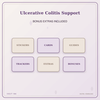 Idgit Ink Ulcerative Colitis Support deluxe journal and planner bundle — included digital stickers and cards