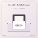 Idgit Ink Ulcerative Colitis Support deluxe journal and planner bundle — home and professional printing information
