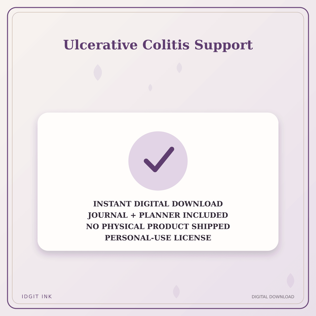 Idgit Ink Ulcerative Colitis Support deluxe journal and planner bundle — instant download and no physical product notice