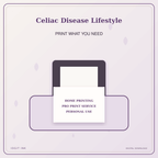 Idgit Ink Celiac Disease Lifestyle deluxe journal and planner bundle — home and professional printing information