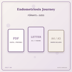 Idgit Ink Endometriosis Journey deluxe journal and planner bundle — digital formats and available page sizes