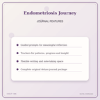 Idgit Ink Endometriosis Journey deluxe journal and planner bundle — journal prompts and reflection features