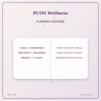 Idgit Ink PCOS Wellness deluxe journal and planner bundle — planner organization and planning features