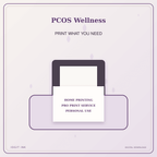 Idgit Ink PCOS Wellness deluxe journal and planner bundle — home and professional printing information
