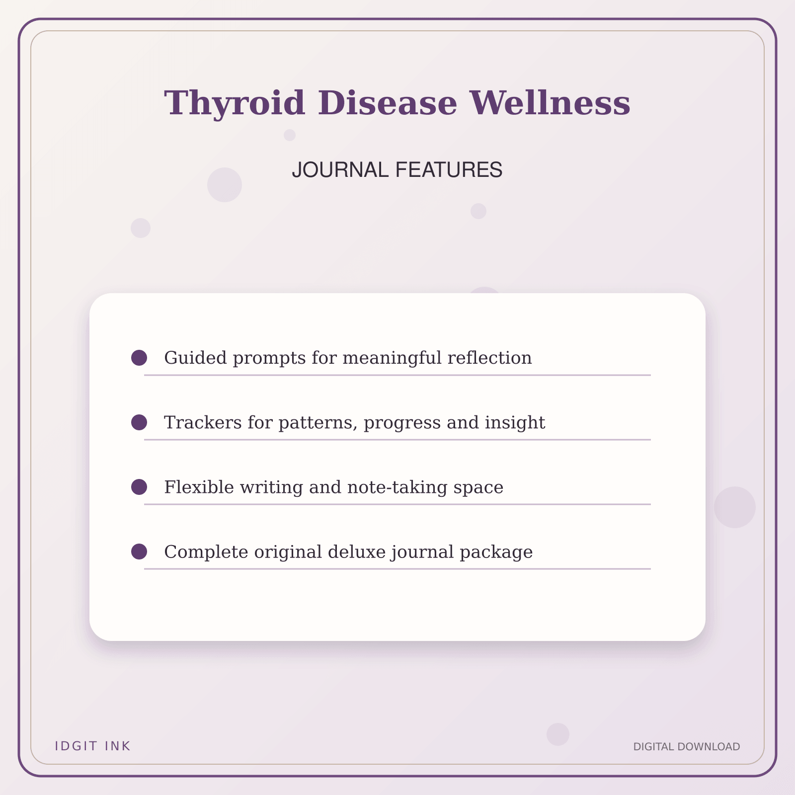 Idgit Ink Thyroid Disease Wellness deluxe journal and planner bundle — journal prompts and reflection features
