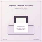 Idgit Ink Thyroid Disease Wellness deluxe journal and planner bundle — home and professional printing information