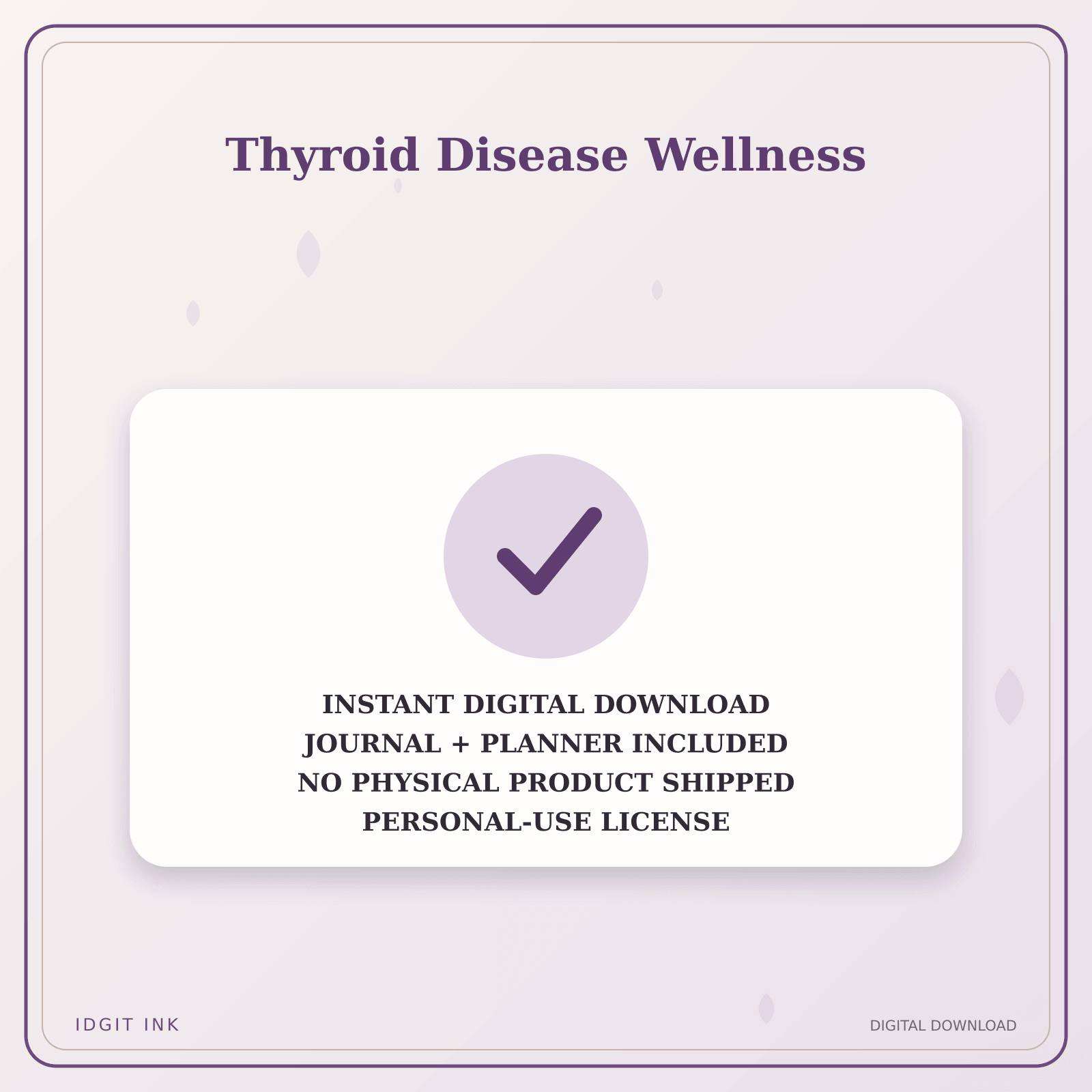 Idgit Ink Thyroid Disease Wellness deluxe journal and planner bundle — instant download and no physical product notice