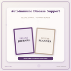 Idgit Ink Autoimmune Disease Support deluxe journal and planner bundle — primary bundle cover showing both deluxe products