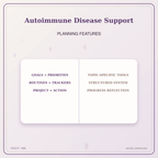 Idgit Ink Autoimmune Disease Support deluxe journal and planner bundle — planner organization and planning features
