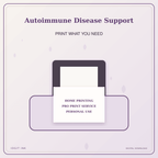 Idgit Ink Autoimmune Disease Support deluxe journal and planner bundle — home and professional printing information
